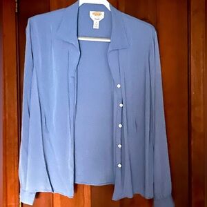 Talbots Stretch beautiful silk blouse SZ 16